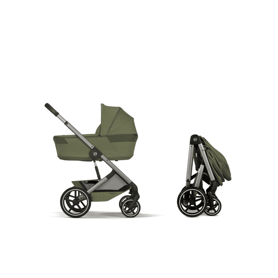 Cybex Balios Kinderwagen met Zit + Plooibare Draagmand Moss Green