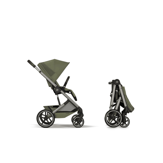Cybex Balios Kinderwagen met Zit + Plooibare Draagmand Moss Green