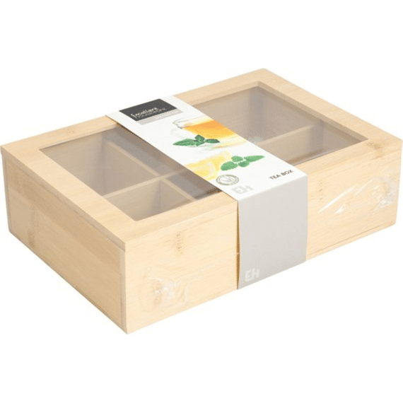 Theekist Bamboe 24x16xh7cm - 6 Vakken