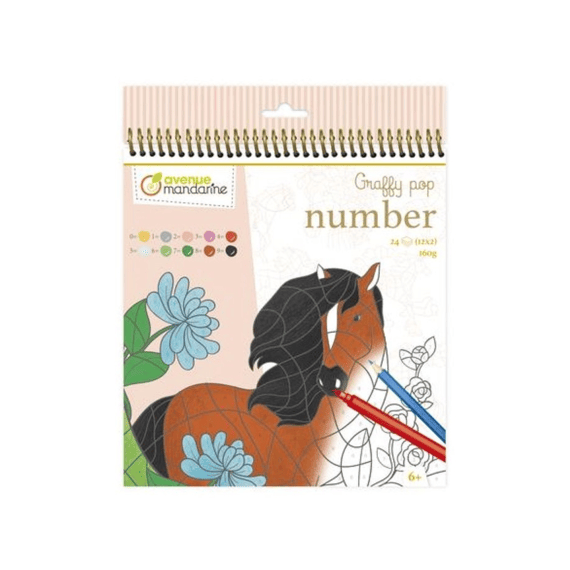 Kleurboek Graffy Pop Paarden Kleuren Op Nummer