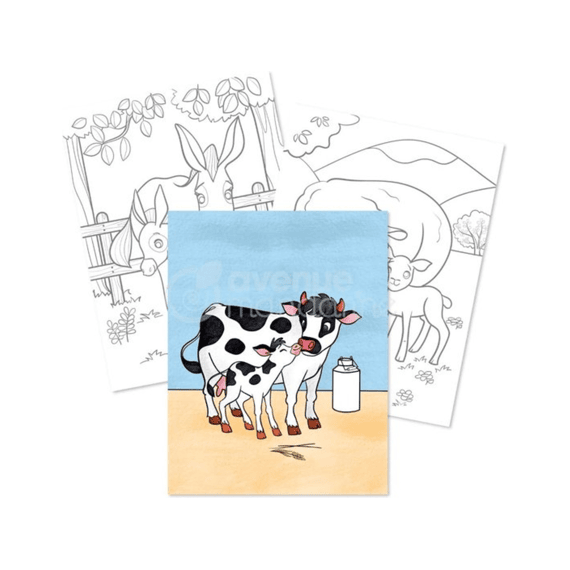 Kleurboek Graffy Color Boerderijdieren Mama-baby