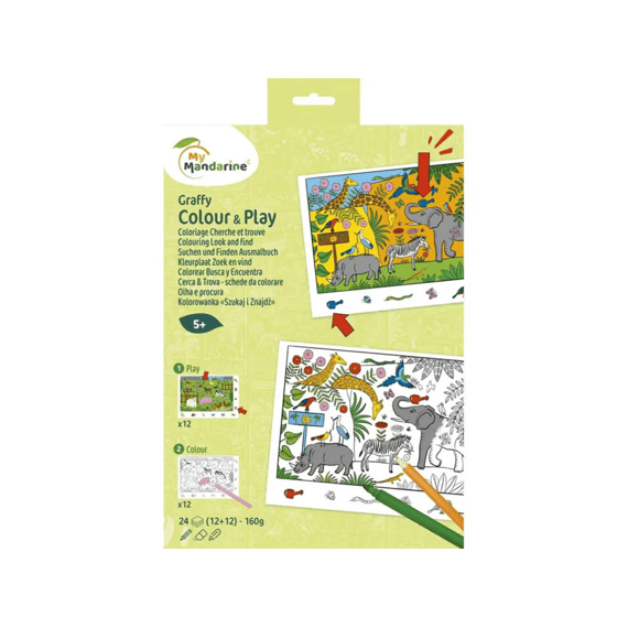 Kleurboek Graffy Colour & Play Zoek En Vind Zoo