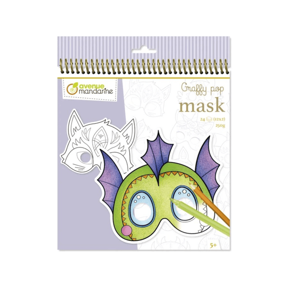 Kleurboek Graffy Pop Mask Fantasiedieren