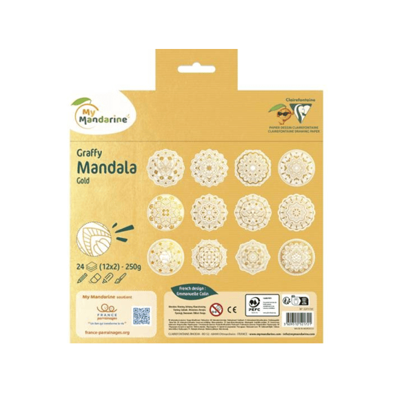 Kleurboek Graffy Mandala Goud