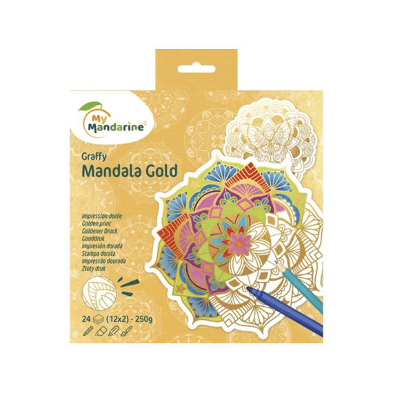 Kleurboek Graffy Mandala Goud