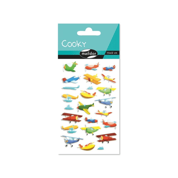 Stickers Cooky Vliegtuigen