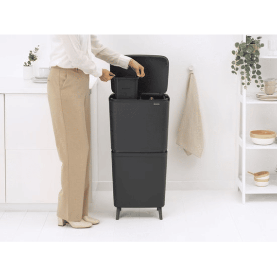 Sortup Recycle Hi Afvalemmer 25 + 10 + 10 Liter Dark Grey