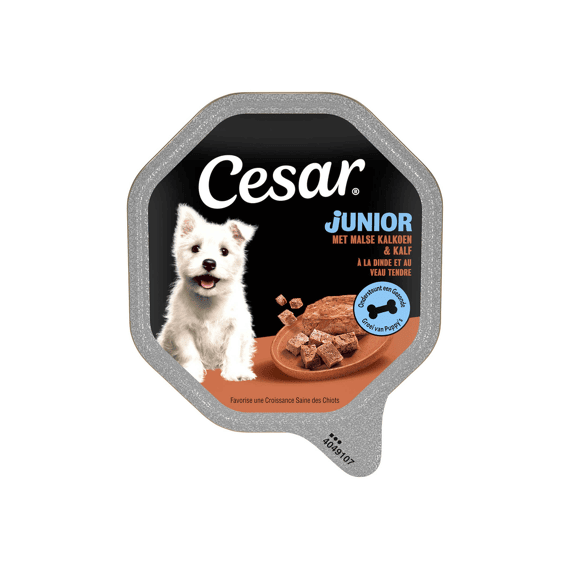 Cesar Tray Kalf Kalkoen Junior 150g