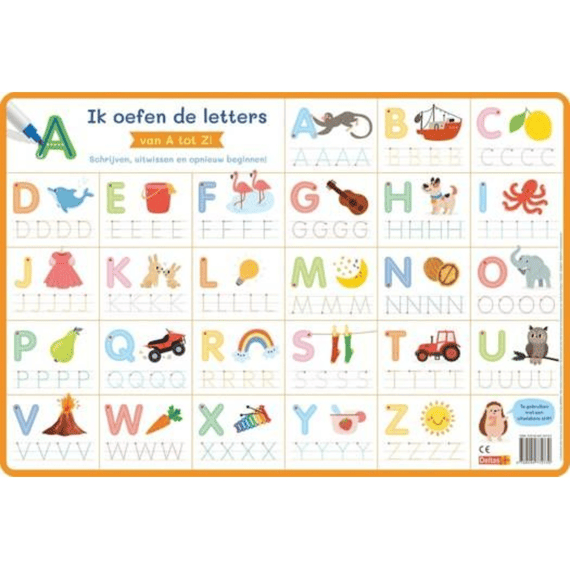 Educatieve Onderleggers Ik Oefen De Letters Van A Tot Z