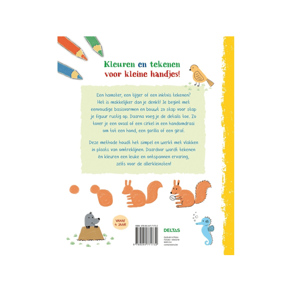 Mijn Eerste Tekenboek Vrolijke Dieren Vanaf 4 Jaar