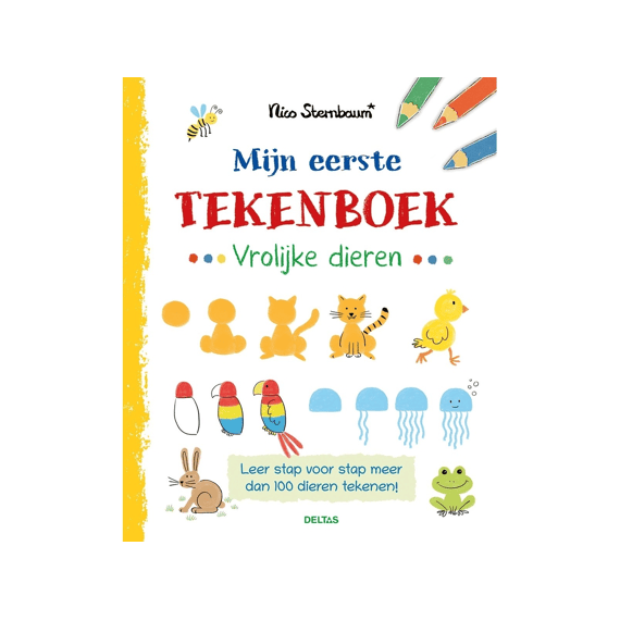 Mijn Eerste Tekenboek Vrolijke Dieren Vanaf 4 Jaar
