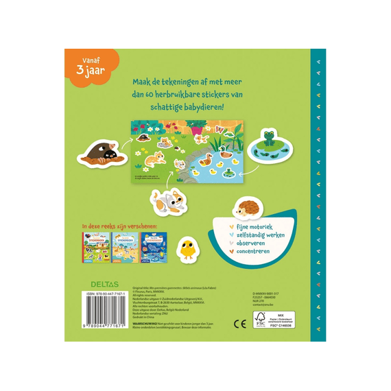 Mijn Eerste Stickerboek Kleine Handjes Babydieren