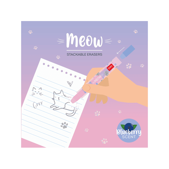 Legami Stapelbare Gom Meow Kitty