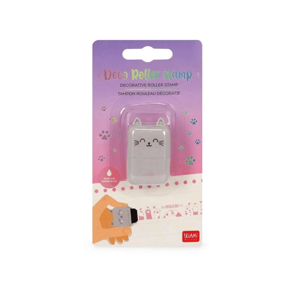 Legami Deco Roller Stempel Roze Kitty