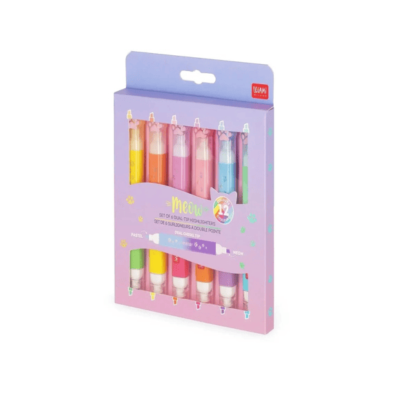 Legami Markeerstiften Meow Kitty 6 Stuks