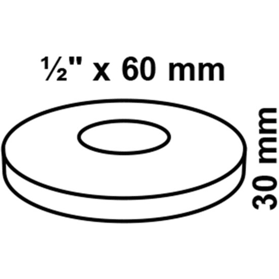 Kraanrozet Chroom 1/2 X 60 Mm X 30 Mm