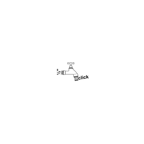 Tapkraan Verchroomd 1/2