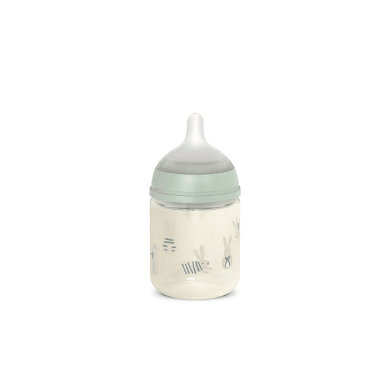 Suavinex Wonderland Glazen Fles 120ml Zuigspeen SXpro S Konijn Groen