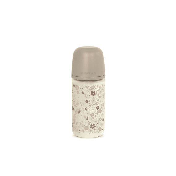 Suavinex Wonderland Glazen Fles 240ml Zuigspeen SXpro S Liberty Beige