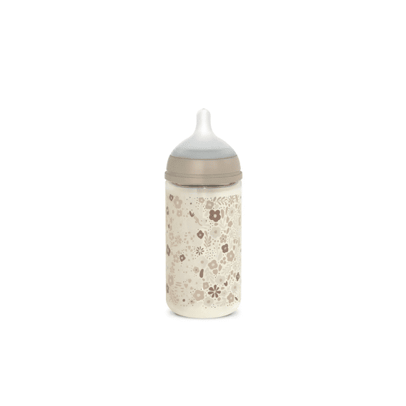 Suavinex Wonderland Glazen Fles 240ml Zuigspeen SXpro S Liberty Beige
