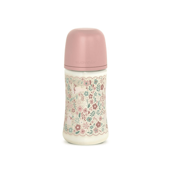 Suavinex Wonderland Fles 270ml Zuigspeen SXpro M Liberty Roze