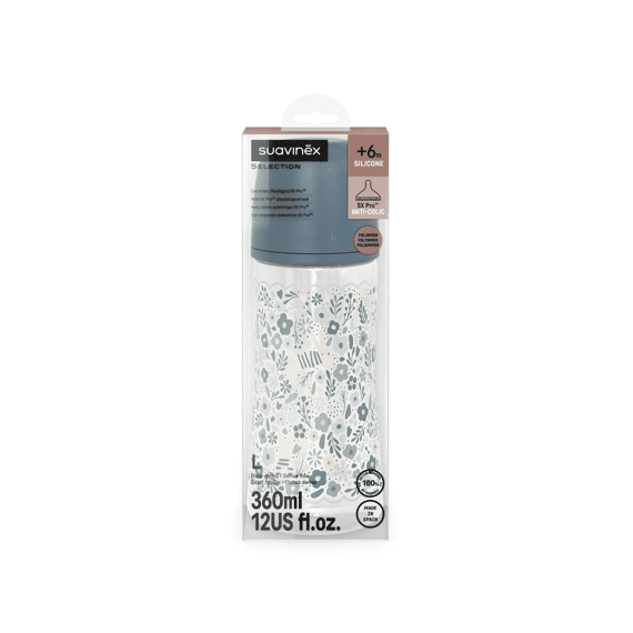 Suavinex Wonderland Fles 360ml Zuigspeen SXpro L Liberty Blauw
