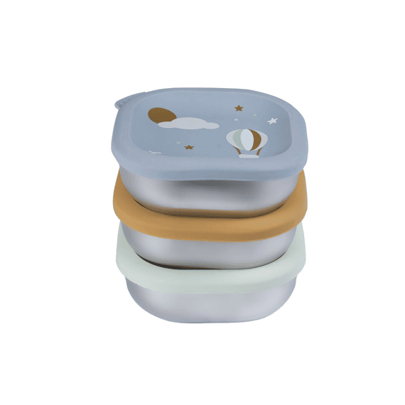 Beaba Rvs Snack Doosjes Multi-use X3 - Adventure