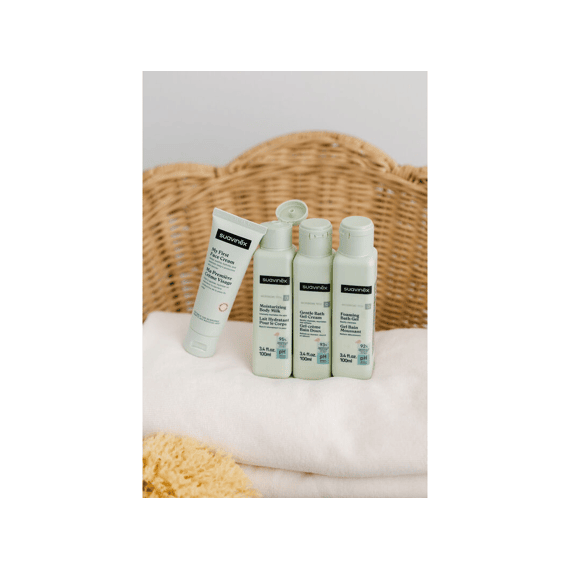 Suavinex Set De Essentials 4x100ml (zachte Bad-douchecreme- Badgel-bodylotion-gezichtscrème)
