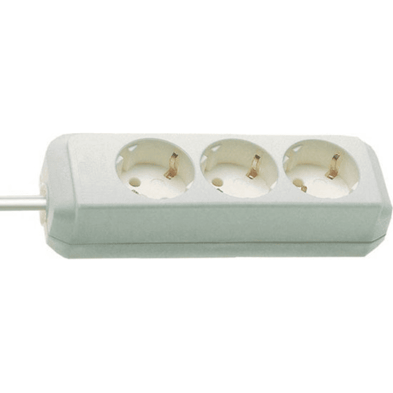 Brennenstuhl Eco-Line Stekkerdoos 3 voudig Wit 1,5m H05vv-f 3g1,5