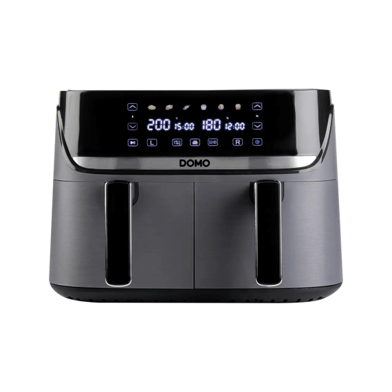 Domo Do552fr Airfryer Double Fry 4+4l Metal Grey