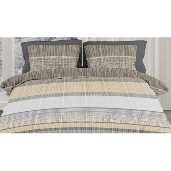 Romanette Flanel Dbs Cortina Beige/grijs 200x200/220