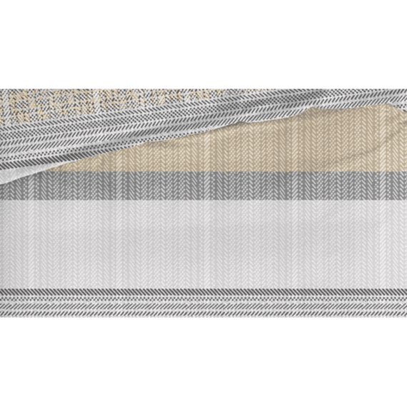 Romanette Flanel Dbs Cortina Beige/grijs 200x200/220