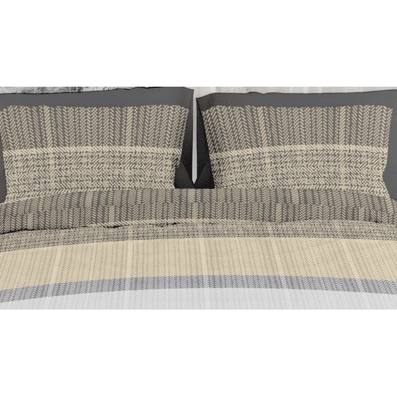 Romanette Flanel Dbs Cortina Beige/grijs 200x200/220