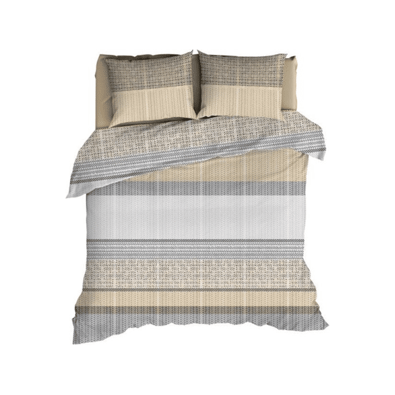 Romanette Flanel Dbs Cortina Beige/grijs 200x200/220