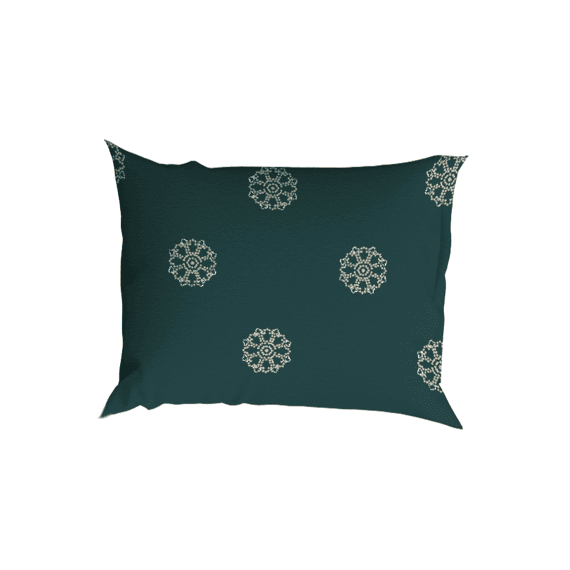 Romanette Flanel Dekbedovertrekset Flocons Forestgreen 260x200/220