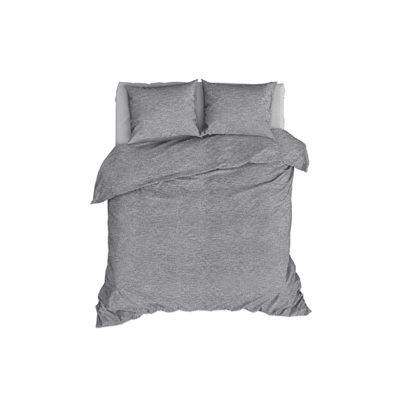 Romanette Jersey Dekbedovertrekset Melange Zilver 240x200/220