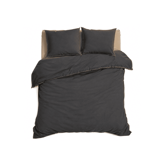 Romanette Flanel Dekbedovertrekset Visconti Antra/camel 200x200/220