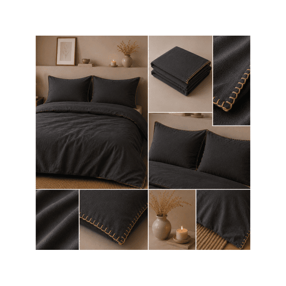 Romanette Flanel Dekbedovertrekset Visconti Antra/camel 260x200/220