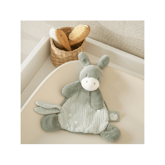 Nattou Loulou Mini Doudou Ezel Lindegroen