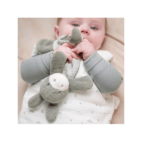 Nattou Loulou Mini Doudou Ezel Lindegroen