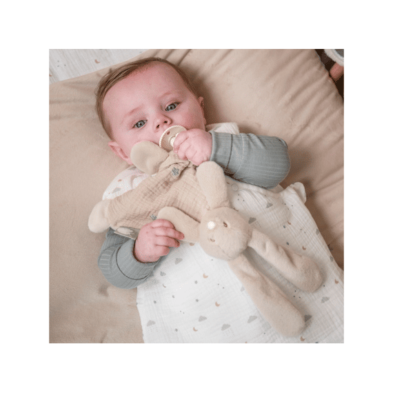 Nattou Loulou Mini Doudou Konijn Zandkleur