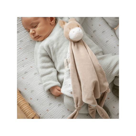 Nattou Loulou Maxi Doudou Ezel Licht Karamel