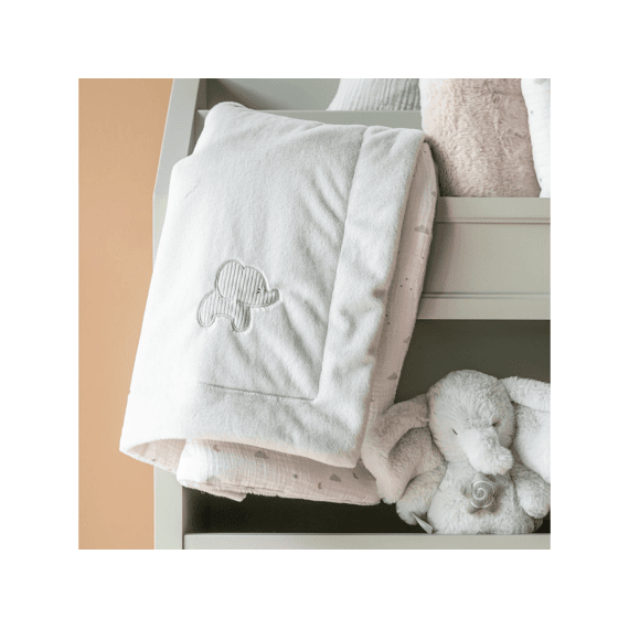Nattou Loulou Deken Wieg Olifant 75x100cm Lindegroen