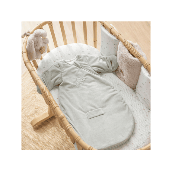 Nattou Loulou Slaapzak 60cm Velours Lindegroen Met Mouwen Tog 2.5