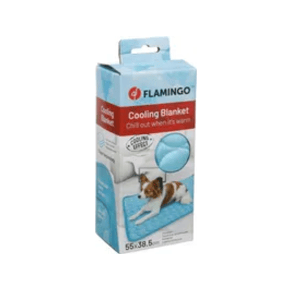 Flamingo Koeldeken Jahe Blauw 55x38.5cm