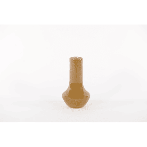 Rasteli Fiool - Glazen Flesvormige Vaas  - Olive Grey - Ø11,9xh20,8cm