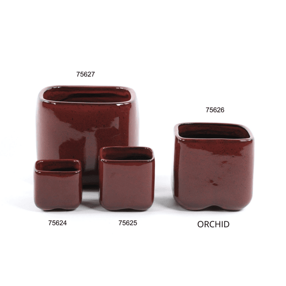 Rasteli Cherry - Bloempot In Keramiek - Rosewood - 15x15x14cm