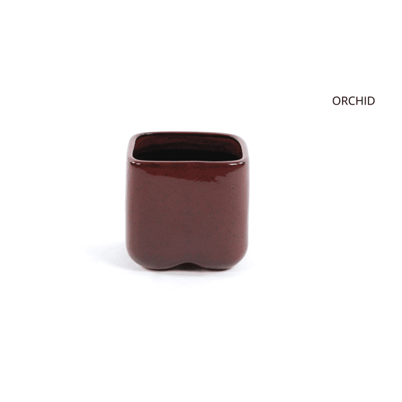 Rasteli Cherry - Bloempot In Keramiek - Rosewood - 15x15x14cm