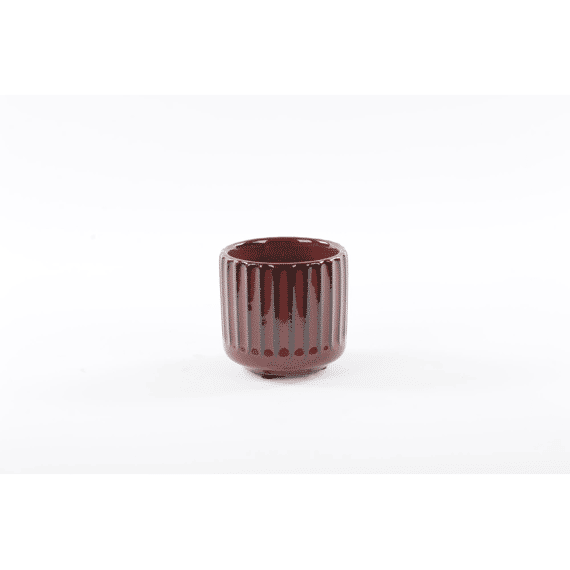 Rasteli Strawberry  - Bloempot In Keramiek - Rosewood - 8.8x8.8x8.2cm
