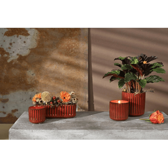 Rasteli Strawberry  - Bloempot In Keramiek - Rosewood - 10.5x10.5x10cm